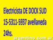 Electricista matriculado 1553115937 en dock sud 24hs.